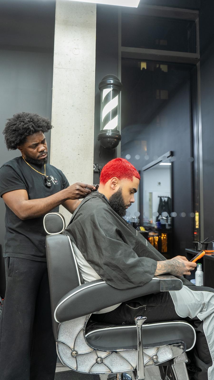 Elite Chair Barber colour and trim service in Canning Town