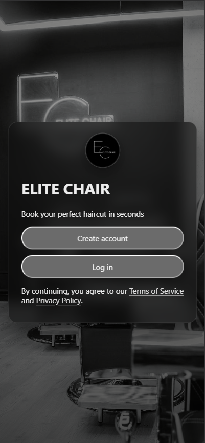 Elite Chair PWA browse screen